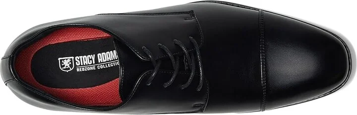Stacy Adams Lawson Cap Toe Oxford Men's Lace Up Wing Tip Shoes Black : 8 M, Synthetic - Image 2