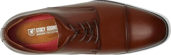 Stacy Adams Lawson Cap Toe Oxford Men's Lace Up Wing Tip Shoes Cognac : 15 M, Synthetic - Image 2
