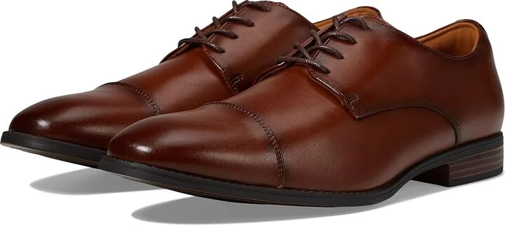 Stacy Adams Lawson Cap Toe Oxford Men's Lace Up Wing Tip Shoes Cognac : 15 M, Synthetic