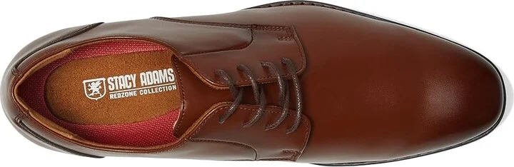 Stacy Adams Lonsdale Plain Toe Oxford Men's Lace Up Wing Tip Shoes Cognac : 12 M, Leather - Image 2