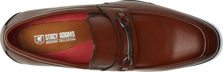 Stacy Adams Lundy Slip On Loafer Men's Lace Up Wing Tip Shoes Cognac : 8 M, Leather/Rubber - Image 2