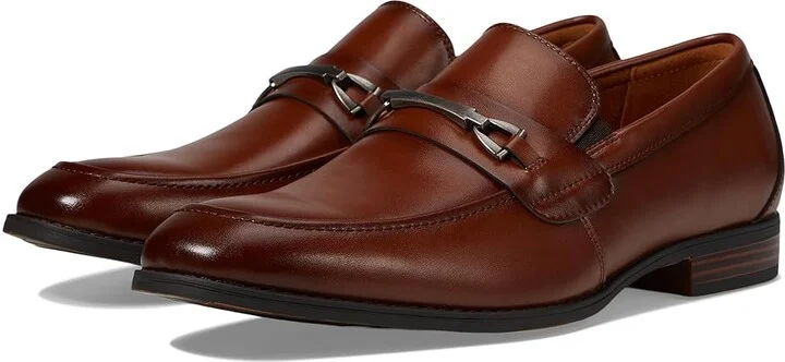 Stacy Adams Lundy Slip On Loafer Men's Lace Up Wing Tip Shoes Cognac : 8 M, Leather/Rubber