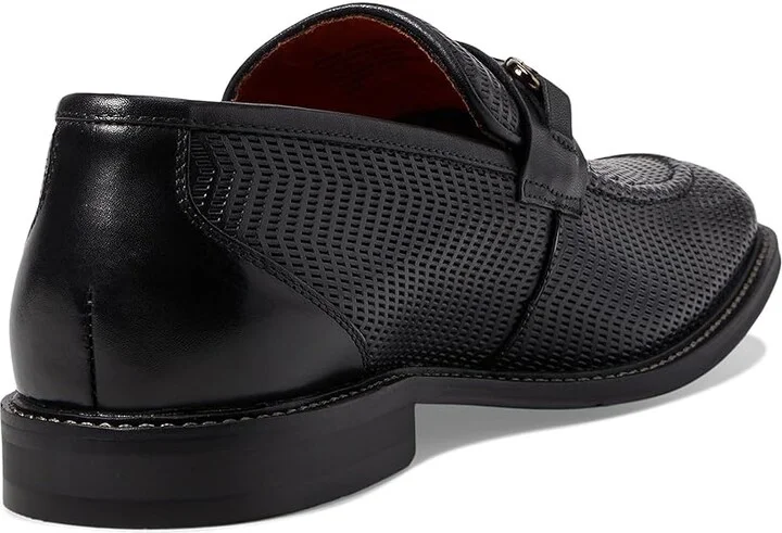 Stacy Adams Madsen Moc Toe Bit Slip-On Men's Lace Up Wing Tip Shoes Black : 7 M, Leather - Image 4