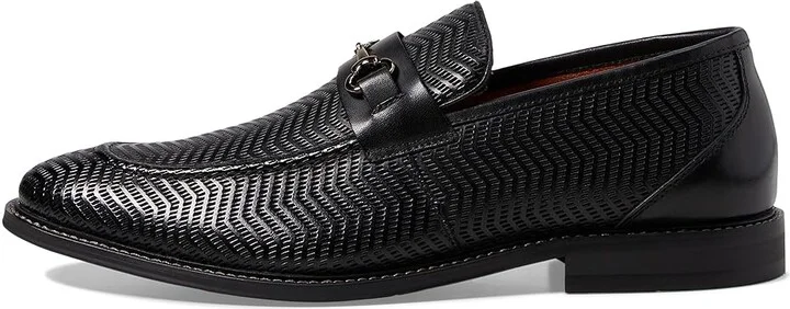 Stacy Adams Madsen Moc Toe Bit Slip-On Men's Lace Up Wing Tip Shoes Black : 7 M, Leather - Image 6