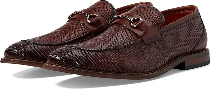 Stacy Adams Madsen Moc Toe Bit Slip-On Men's Lace Up Wing Tip Shoes Brown : 8.5 M, Leather