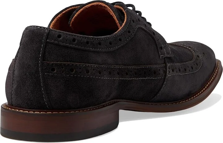 Stacy Adams Marligan Wing Tip Oxford Men's Lace Up Wing Tip Shoes Dark Gray : 10.5 M, Leather/Rubber/Suede - Image 4