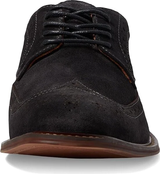 Stacy Adams Marligan Wing Tip Oxford Men's Lace Up Wing Tip Shoes Dark Gray : 10.5 M, Leather/Rubber/Suede - Image 5