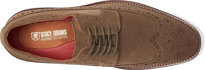 Stacy Adams Marligan Wing Tip Oxford Men's Lace Up Wing Tip Shoes Mocha : 13 M, Leather/Rubber/Suede - Image 2