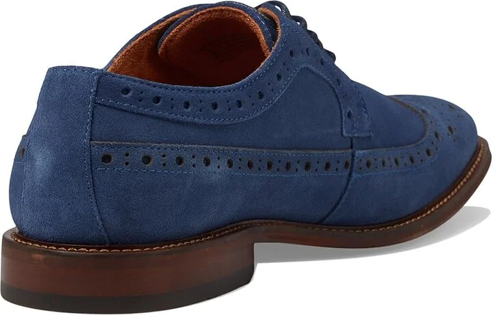 Stacy Adams Marligan Wing Tip Oxford Men's Lace Up Wing Tip Shoes Navy : 12 M, Leather/Rubber/Suede - Image 4
