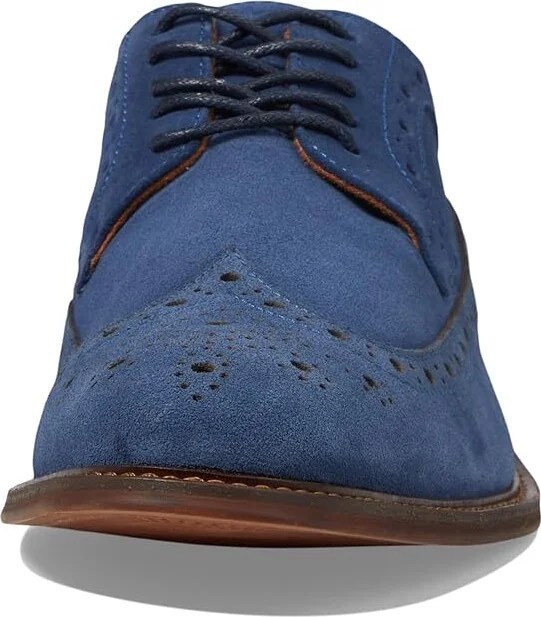 Stacy Adams Marligan Wing Tip Oxford Men's Lace Up Wing Tip Shoes Navy : 12 M, Leather/Rubber/Suede - Image 5