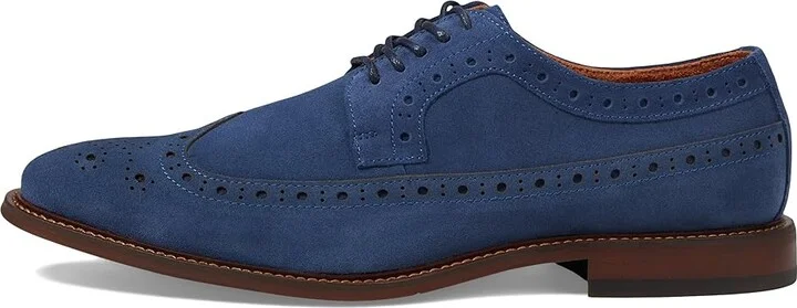 Stacy Adams Marligan Wing Tip Oxford Men's Lace Up Wing Tip Shoes Navy : 12 M, Leather/Rubber/Suede - Image 6