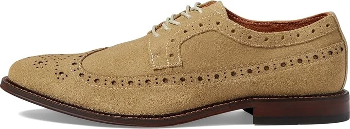 Stacy Adams Marligan Wing Tip Oxford Men's Lace Up Wing Tip Shoes Sand : 9 M, Leather/Rubber/Suede - Image 6