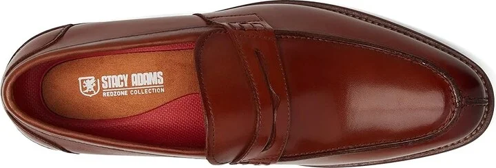 Stacy Adams Marlowe Penny Slip-On Loafer Men's Shoes Cognac Leather : 12 M - Image 2