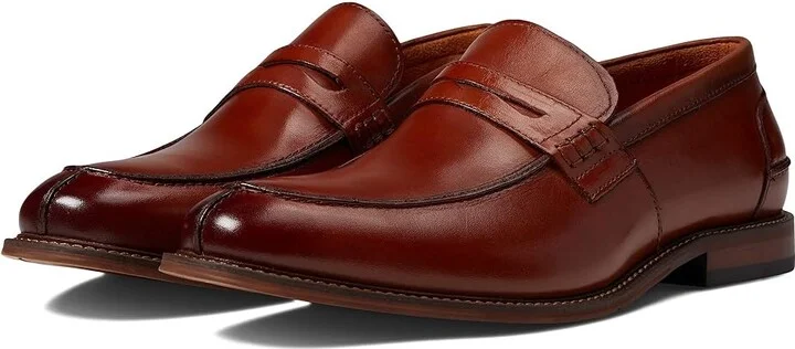 Stacy Adams Marlowe Penny Slip-On Loafer Men's Shoes Cognac Leather : 12 M
