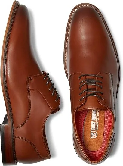 Stacy Adams Marlton Plain Toe Oxford Men's Shoes Chocolate : 7 M, Synthetic/Leather