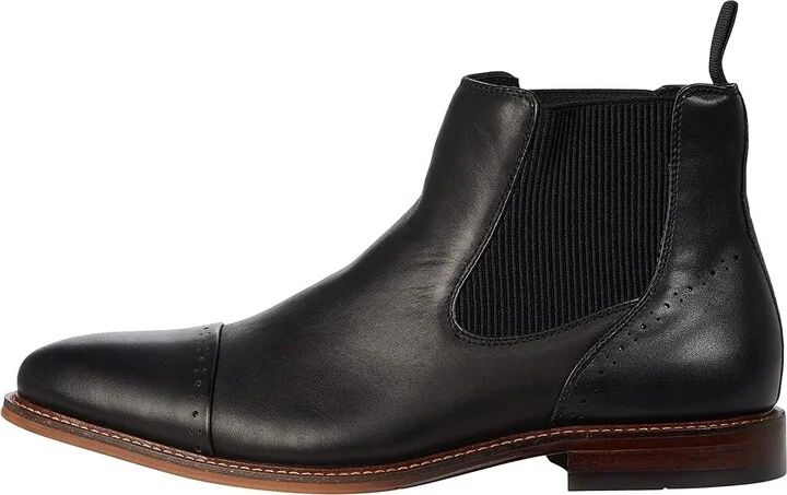 Stacy Adams Maury Cap Toe Chelsea Boot Men's Boots Black : 7 M, Synthetic/Leather - Image 6