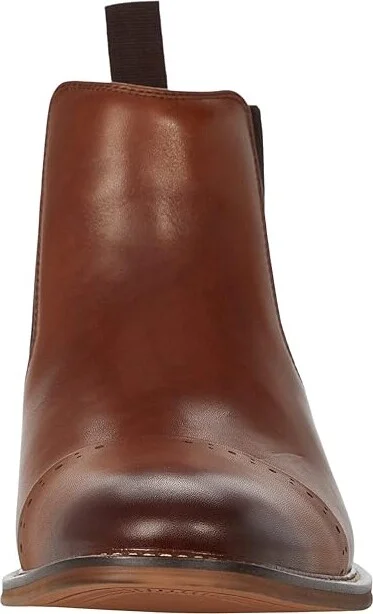 Stacy Adams Maury Cap Toe Chelsea Boot Men's Boots Chocolate : 7 M, Synthetic/Leather - Image 5