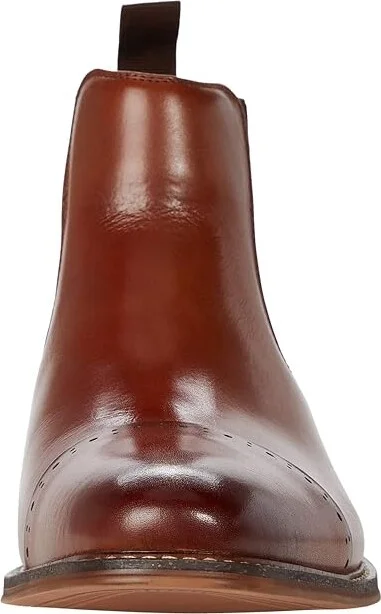 Stacy Adams Maury Cap Toe Chelsea Boot Men's Boots Cognac : 7.5 M, Synthetic/Leather - Image 5