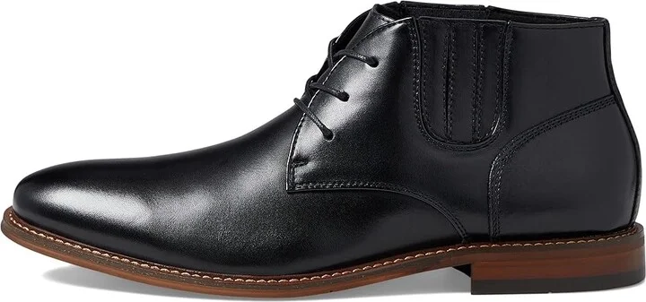 Stacy Adams Maxwell Plain Toe Demi Boot Men's Shoes Black : 7.5 M, Textile/Leather - Image 5