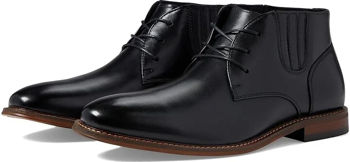 Stacy Adams Maxwell Plain Toe Demi Boot Men's Shoes Black : 7.5 M, Textile/Leather
