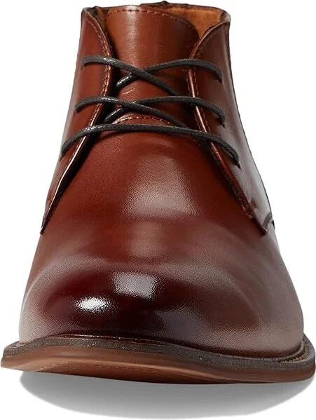 Stacy Adams Maxwell Plain Toe Demi Boot Men's Shoes Cognac : 7.5 M, Textile/Leather - Image 2