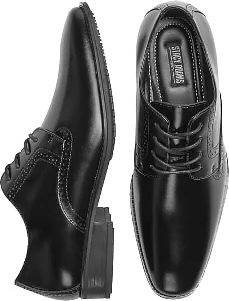 Stacy Adams Men's Ardell Leather Plain Toe Oxfords Black