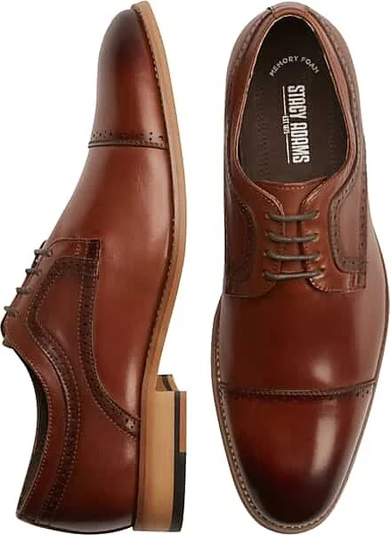 Stacy Adams Men's Dickinson Cap Toe Oxfords Tan