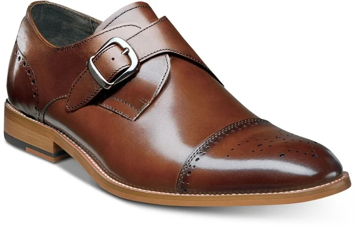 Stacy Adams Men's Duncan Cap-Toe Single Monk Strap Shoes, Created for Macy's