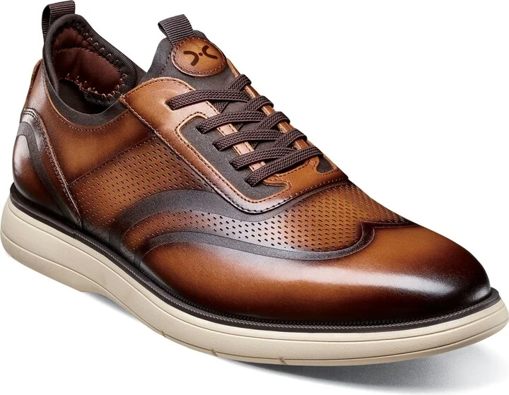 Stacy Adams Men's Edgewood Wingtip Elastic Lace Shoe