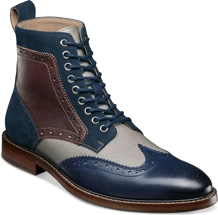 Stacy Adams Men's Finnegan Wingtip Lace-Up Boot