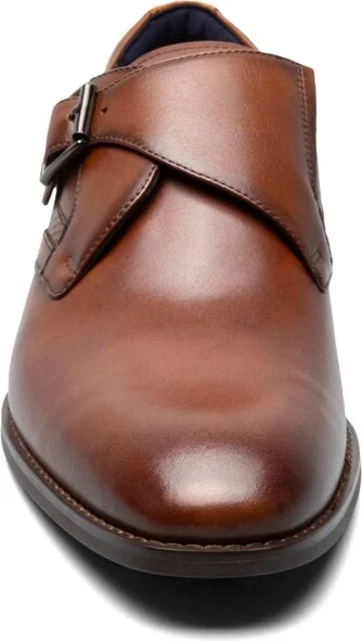 Stacy Adams Men's Karcher Plain Toe Monk Strap Slip-On Dress Shoes - Image 6