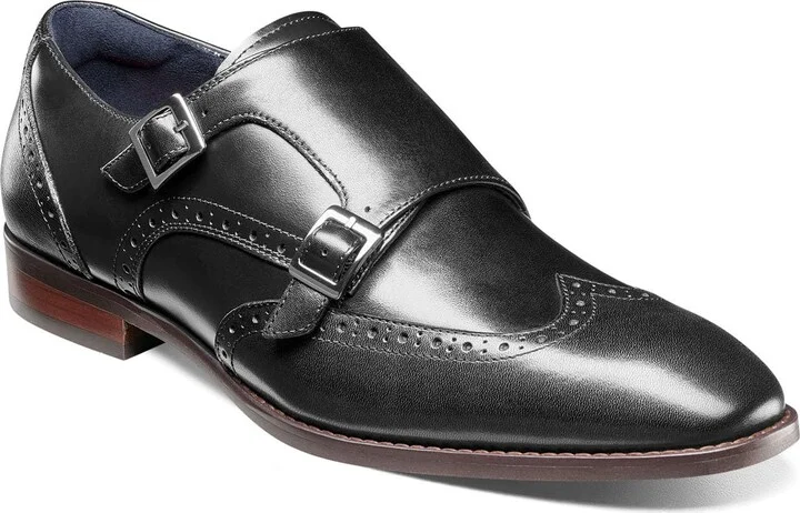 Stacy Adams Men's Karson Wingtip Double Monk Strap Loafer