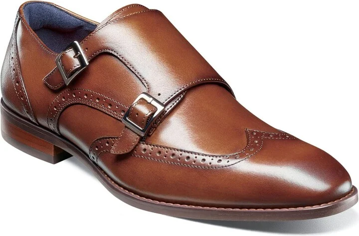 Stacy Adams Men's Karson Wingtip Double Monk Strap Loafer