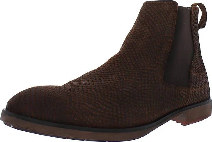 Brown Printed Suede