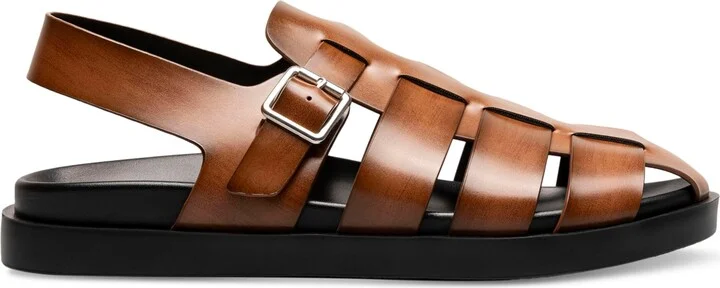 Stacy Adams Men's Montego Slingback Faux-Leather Buckle Sandals - Image 8