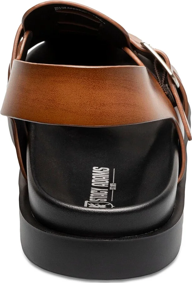 Stacy Adams Men's Montego Slingback Faux-Leather Buckle Sandals - Image 9