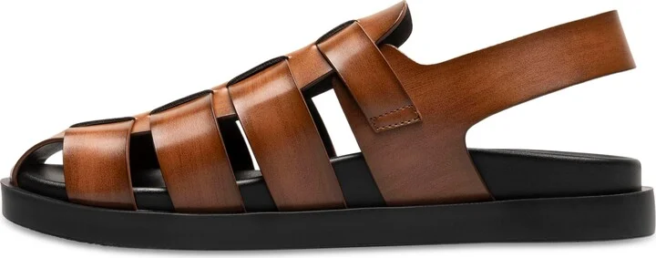 Stacy Adams Men's Montego Slingback Faux-Leather Buckle Sandals - Image 10
