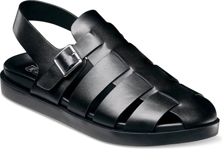 Stacy Adams Men's Montego Slingback Faux-Leather Buckle Sandals