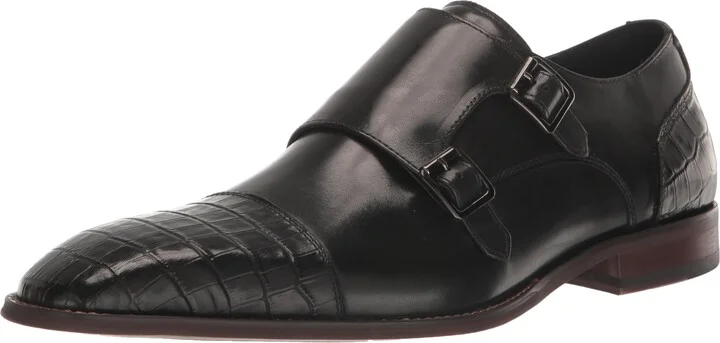Stacy Adams Men's Pierson Cap Toe Double Monk Strap Loafer
