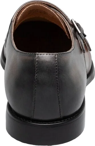 Stacy Adams Men's Raythorne Cap Toe Double Monk Strap Shoes - Brown/gray - Image 4