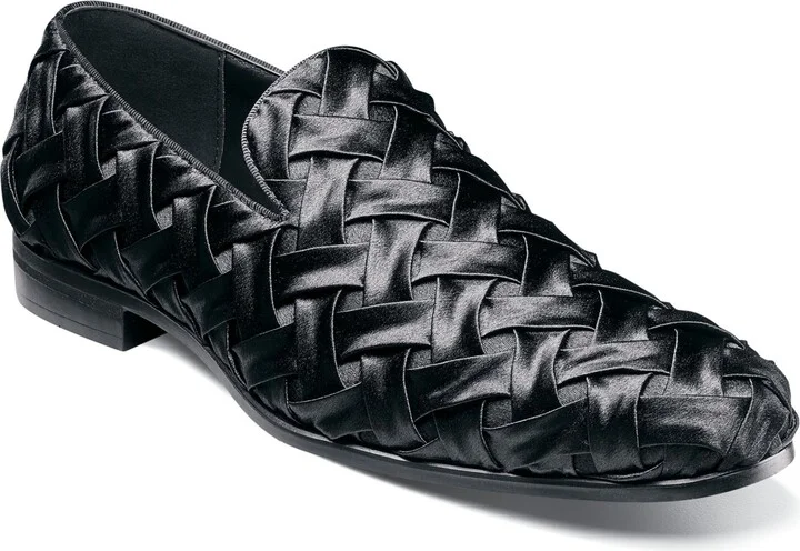 Stacy Adams Men's Savoir X-Cross Satin Slip-On Loafers