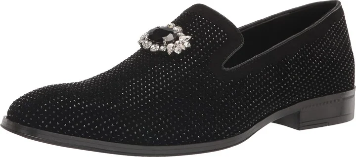 Stacy Adams Men's Spark Brooch & Rhinestone Slip On Loafer