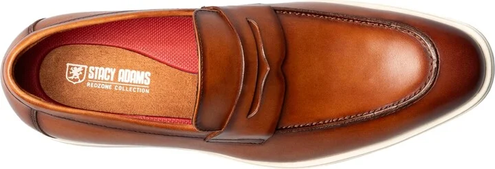 Stacy Adams Men's Spencer Moc Toe Penny Slip On Shoes - Image 6