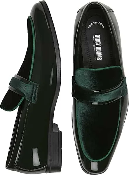 Stacy Adams Men's Spratley Moc Toe Saddle Loafers Green