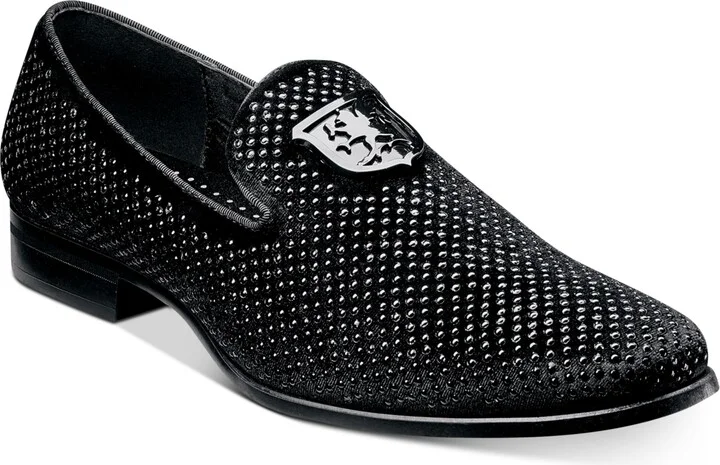 Stacy Adams Men's Swagger Studded Ornament Slip-on Loafer