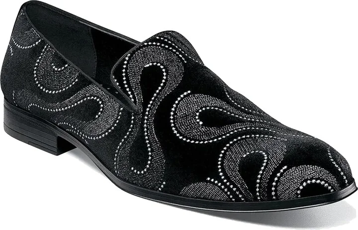 Stacy Adams Men's Swainson Embroidered Slip On Loafer