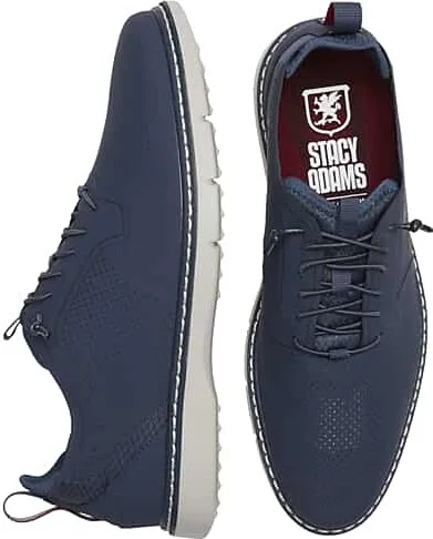 Stacy Adams Men's Synchro Leather Oxford Dress Sneakers Navy