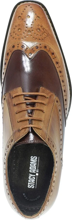 Stacy Adams Men's Tinsley Wingtip Oxfords - Tan/Brown - Image 5