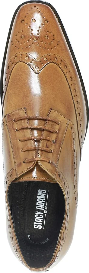 Stacy Adams Men's Tinsley Wingtip Oxfords - Tan/Brown - Image 9