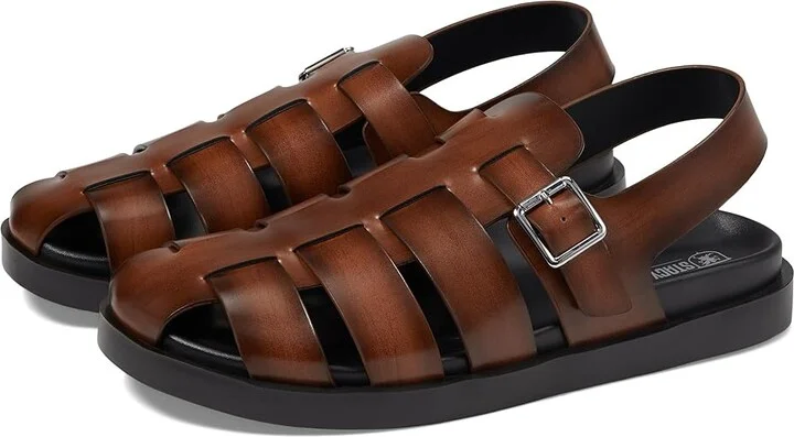 Stacy Adams Montego Slingback Buckle Sandal Men's Sandals Cognac : 15 M, Leather